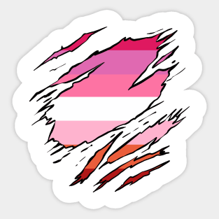 LGBTQI+ Superhero Lesbian flag Sticker